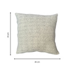 Almofada Quadrado Macrame Jacquard Bege 45x45