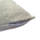 Almofada Quadrado Macrame Jacquard Bege 45x45