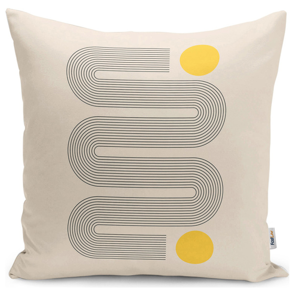 Almofada Manny Preta/amarela 40x40cm - Serigrafada Frente E V