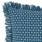 Almofada Meliah Franja Azul 45x45cm