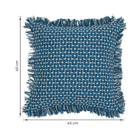 Almofada Meliah Franja Azul 45x45cm
