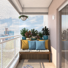 Almofada Nadji Linho e Franjas Azul 40x40cm Inspire