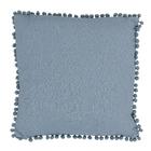 Almofada Nadji Linho e Franjas Azul 40x40cm Inspire