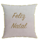 Almofada Natal Foil Laranja Belchior 43x43cm Modelo:felíz Nat