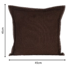 Almofada Nathalie Marrom 45x45cm Inspire