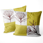 Almofada Natural Flor Marrom 40x40cm - Serigrafada Frente E V