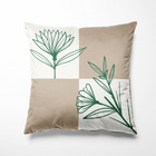 Almofada Natural Flor Verde 40x40cm - Serigrafada Frente E Ve