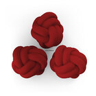 Almofada Nó Decoração Vermelha 3 Unidades Para Cama / Quarto