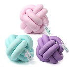 Almofada Nó Para Cama Lilás, Rosa E Verde Água 3 Unidades