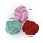 Almofada Nó Rosa, Branca E Verde Água 3 Unidades