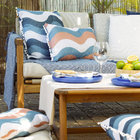 Almofada Quadrada Onda Azul Azul 45x45cm Speciatta