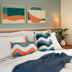 Almofada Quadrada Onda Azul Azul 45x45cm Speciatta