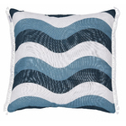 Almofada Quadrada Onda Azul Azul 45x45cm Speciatta