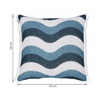 Almofada Quadrada Onda Azul Azul 45x45cm Speciatta