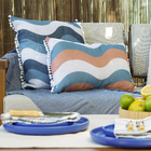 Almofada Retangular Onda Melon Laranja 30x50cm Speciatta