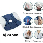 Almofada Ortopédica Travesseiro Macia Anti Hemorróidas Cóccix