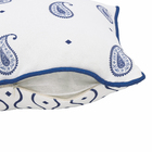 Almofada Paisley Poliéster Azul 30x50cm