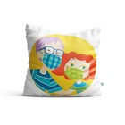 Almofada Palavra Cantada Personagens Mascara - Almofada Azul