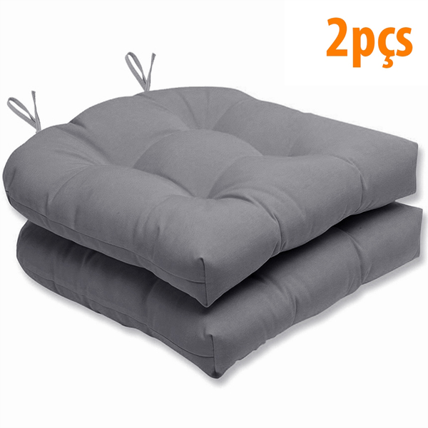 Almofada Para Assento Futton Solid 40x40cm Cinza 2pçs