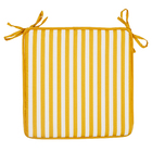 Almofada para Assento Quadrado Listrado Amarelo 40x40cm