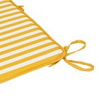 Almofada para Assento Quadrado Listrado Amarelo 40x40cm
