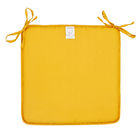 Almofada para Assento Quadrado Listrado Amarelo 40x40cm