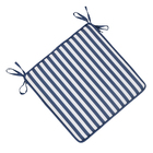 Almofada para Assento Quadrado Listrado Azul 40x40cm