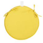 Almofada para Assento Redondo Listrado Amarelo 40x40cm