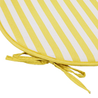 Almofada para Assento Redondo Listrado Amarelo 40x40cm