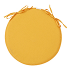 Almofada para Assento Redondo Listrado Amarelo 40x40cm