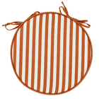 Almofada para Assento Redondo Listrado Laranja 40x40cm