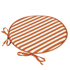 Almofada para Assento Redondo Listrado Laranja 40x40cm