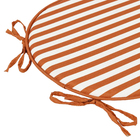 Almofada para Assento Redondo Listrado Laranja 40x40cm