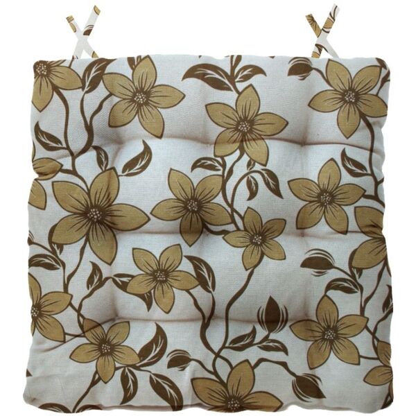 Almofada Para Cadeira Futton Firenze 40x40cm Floral Bege