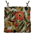 Almofada Para Cadeira Futton Ox Tropical 40x40cm - Verde/bege