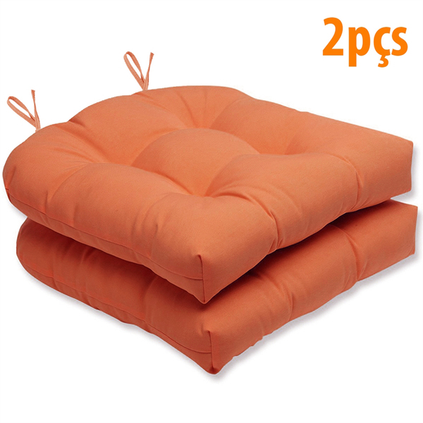 Almofada Para Cadeira Futton Solid 40x40cm - 2pçs - *laranja