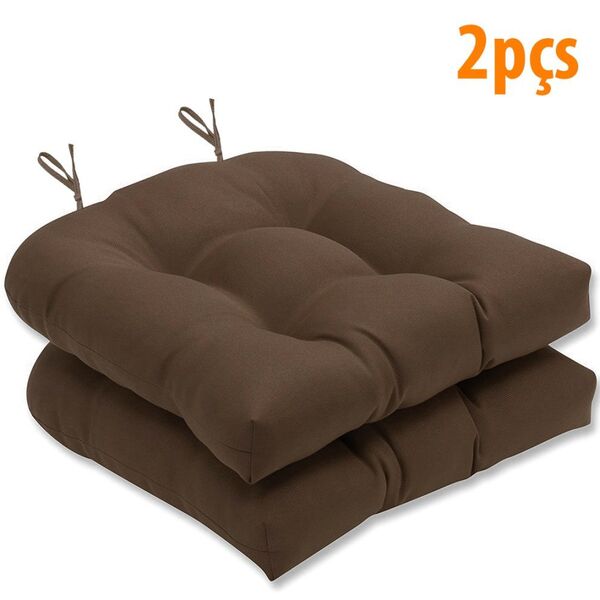 Almofada Para Cadeira Futton Solid 40x40cm - 2pçs - *marrom