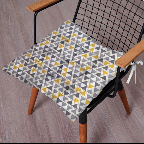 Almofada Para Cadeira Futton Wendy 40x40cm Triangulos