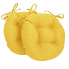 Almofada Para Cadeira Redondo Ø40cm - 2pçs Amarelo