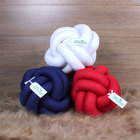 Almofada Para Cama Nó Escandinavo Azul, Branco E Vermelho 3 U