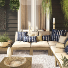 Almofada para Encosto Quadrado Abstrato Azul 60x60cm