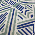 Almofada para Encosto Quadrado Afro America 43x43cm Verde e Azul