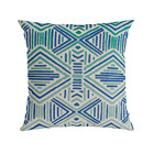 Almofada para Encosto Quadrado Afro America 43x43cm Verde e Azul