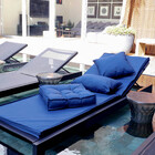 Almofada para Encosto Quadrado Liso Azul 30x50cm