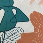 Almofada para Encosto Quadrado Tropical Organica 43x43cm Terracota e Verde