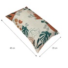 Almofada para Encosto Retangular Tropical Organica 28x48cm Terracota e Verde
