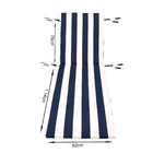 Almofada Externa para Espreguiçadeira Hidrorrepelente Retangular 190x62cm Azul Listrado Navy Próxima Têxtil