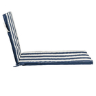 Almofada Externa para Espreguiçadeira Hidrorrepelente Retangular 190x62cm Azul Listrado Navy Próxima Têxtil