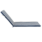 Almofada Externa para Espreguiçadeira Hidrorrepelente Retangular 190x62cm Azul Listrado Navy Próxima Têxtil