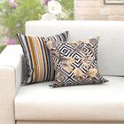 Almofada Para Sala Listrada Preta 2 Unidades Com Refil De Sil